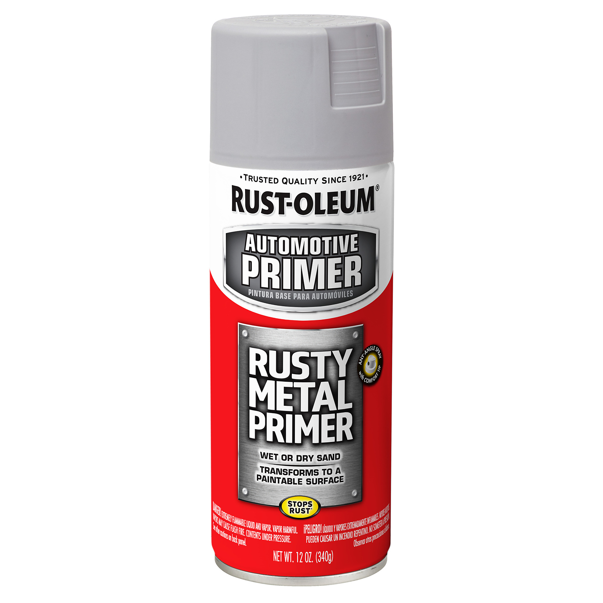 Rust-Oleum Automotive Rusty Metal Primer - 12 Oz., Flat, Light Gray, Spray, 6 Pk, Model# 249331DS